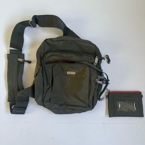 Bagallini Crossbody Sling Messenger Travel Bag Single Strap Bag w/RFID Pouch